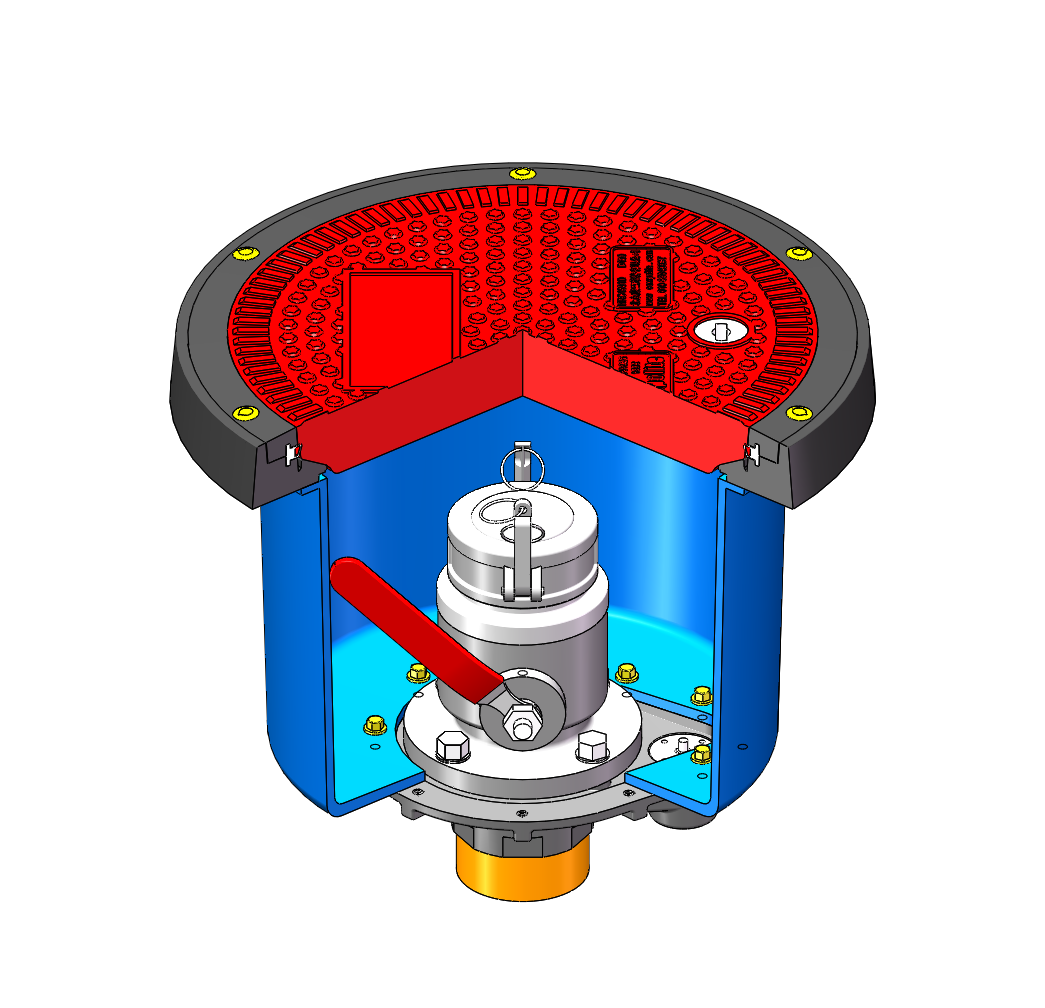 防溢卸油手孔井